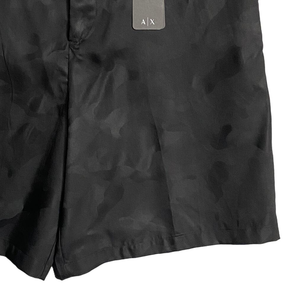 Armani Exchange Shorts Men's 34W Black Camo Lyocell Shorts 9" Inseam NEW - Picture 3 of 13